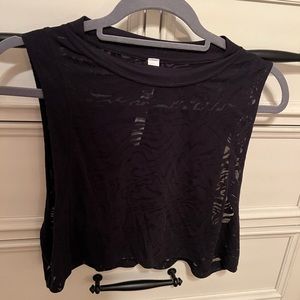 Lululemon printed crop muscle tank